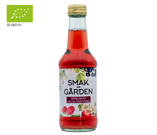 Äppelmust Hallon/Svartvinbär eko 25 cl